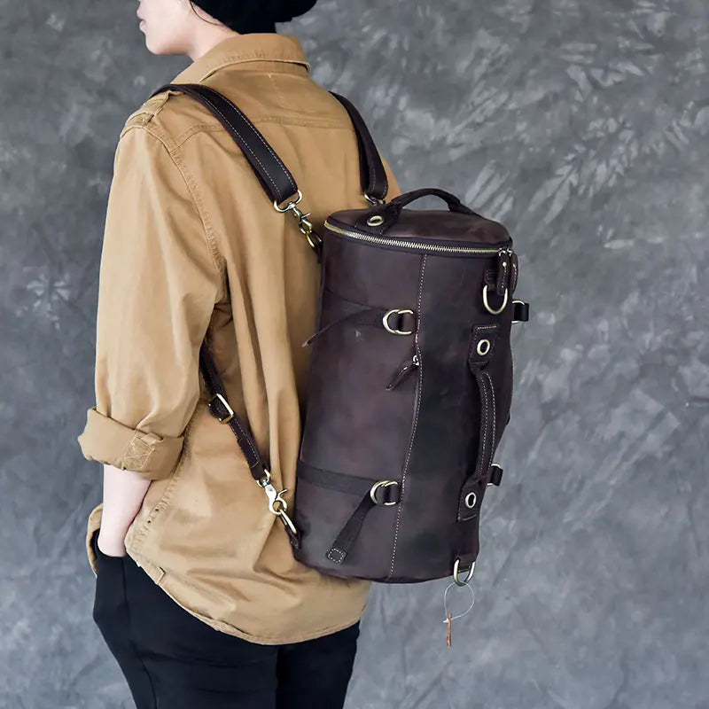 Genuine Leather Backpack ''Hansomfy''