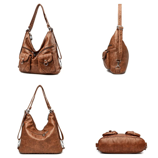 Genuine Leather Handbag ''Mujer''